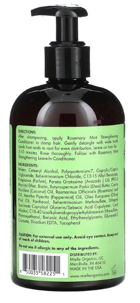 Mielle Rosemary Mint Strengthening Rinse Out Conditioner Infused with Biotin & Supports Longer, Healthier Hair