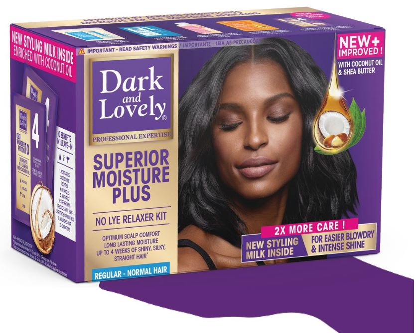 Dark and Lovely Superior Moisture Plus No-Lye Relaxer Kit - Regular / Normal