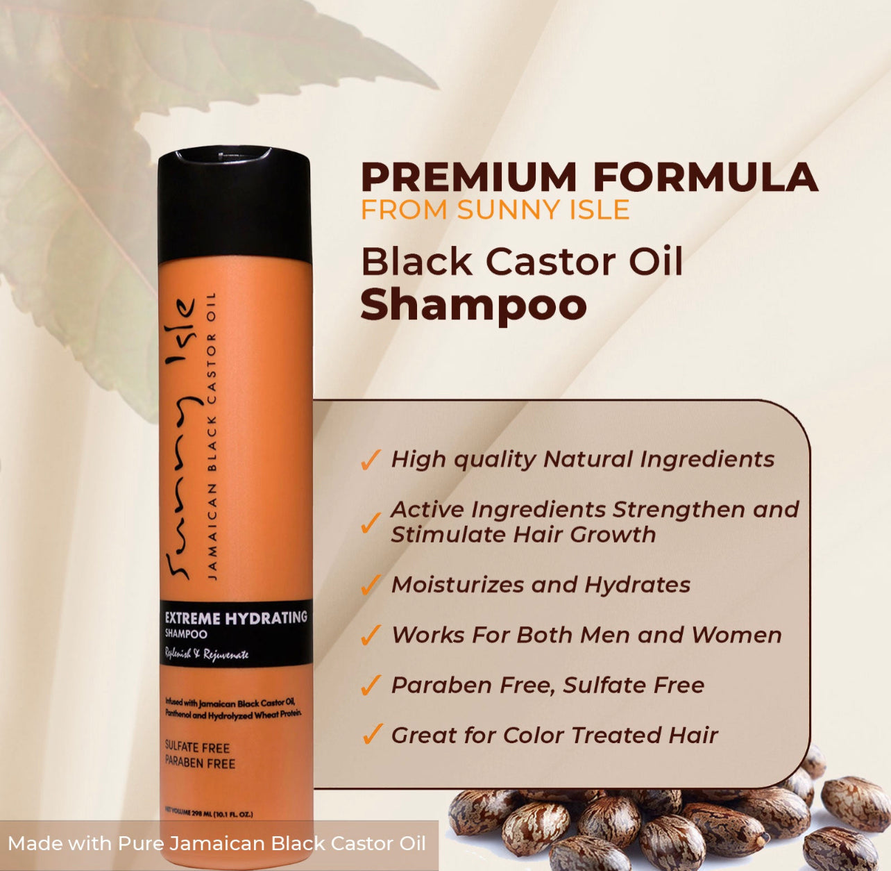 Sunny Isle EXTRA DARK Jamaican Black Castor Oil Shampoo and Conditioner Set