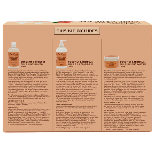 Shea Moisture Coconut & Hibiscus Care Kit (Worth $72.00)