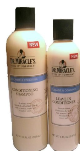 Dr Miracle's Shampoo (12oz) and Leave-In Conditioner (8oz) SET