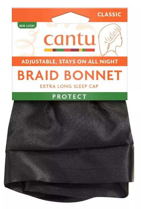 CANTU Braid Bonnet - Extra Long Sleep Cap - Adjustable - Stays on all night