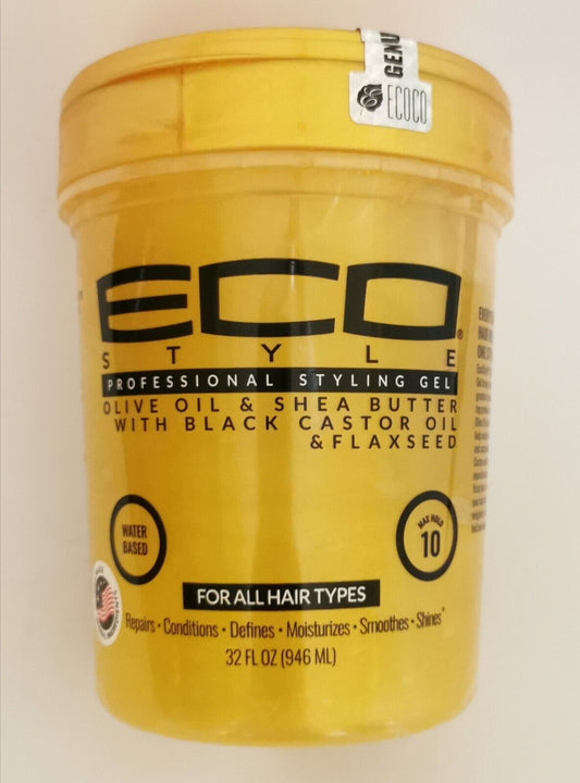ECO GOLD GEL Olive Oil & Shea Butter & Black Castor Oil & Flaxseed 32oz/946ml