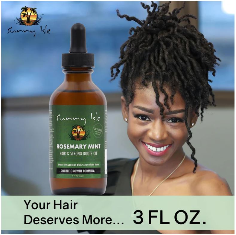 Sunny Isle Rosemary Mint Hair and Strong Roots Oil 3oz