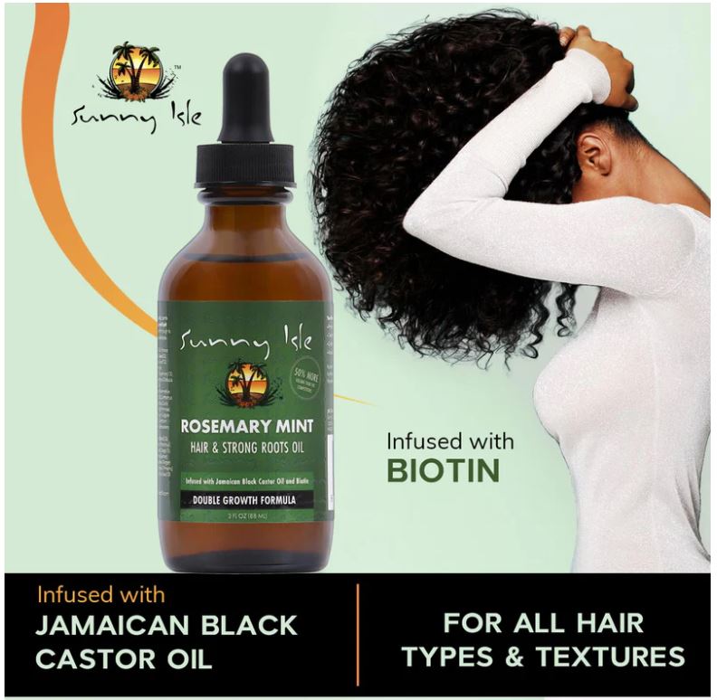Sunny Isle Rosemary Mint Hair and Strong Roots Oil 3oz