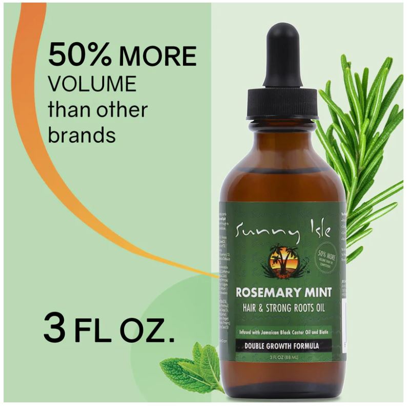 Sunny Isle Rosemary Mint Hair and Strong Roots Oil 3oz