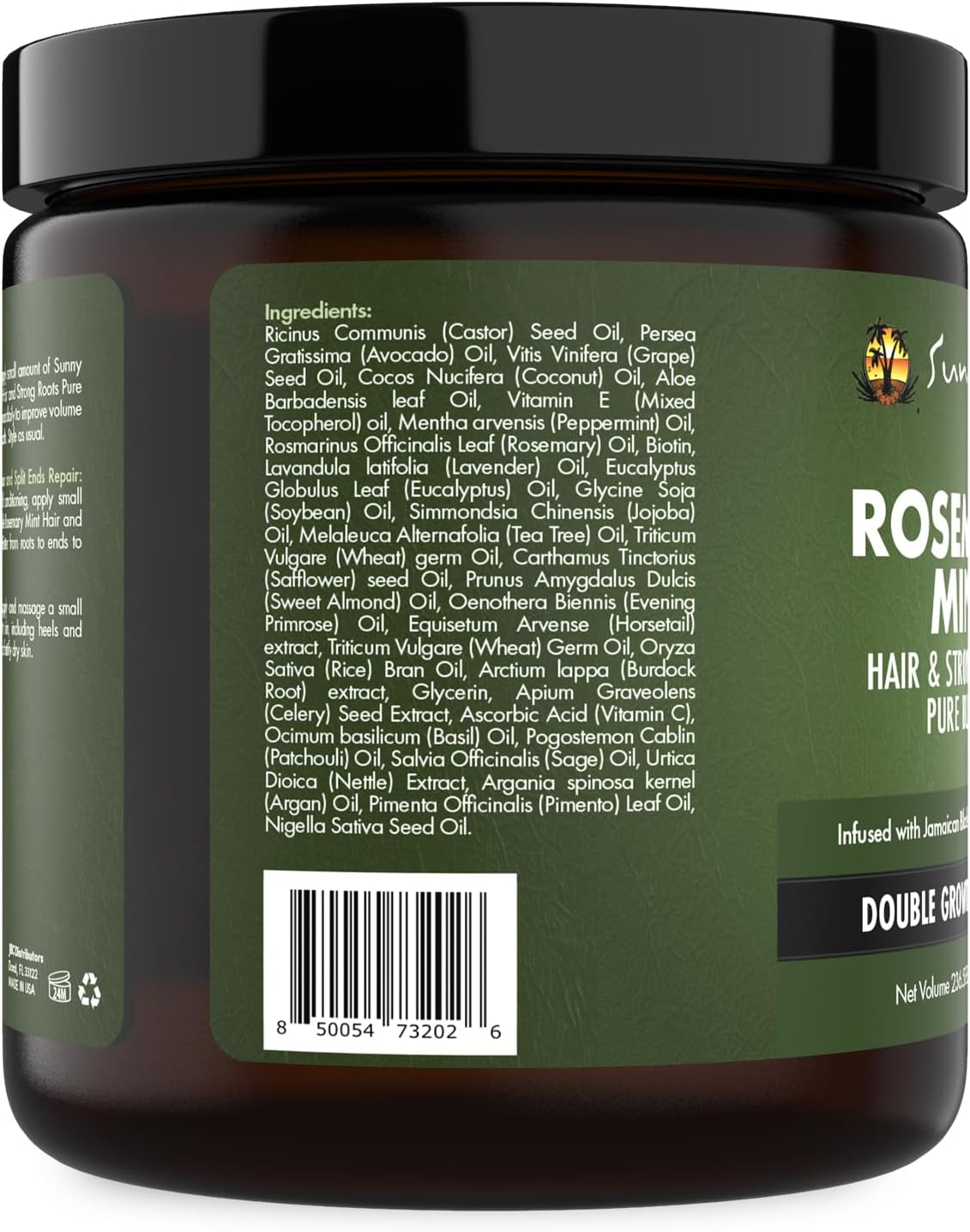Sunny Isle Rosemary Mint Hair and Strong Roots Butter 8oz