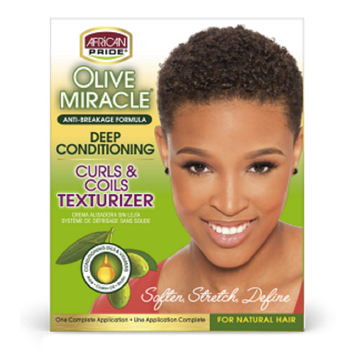 African Pride Olive Miracle Curls & Coils Texturizer Kit