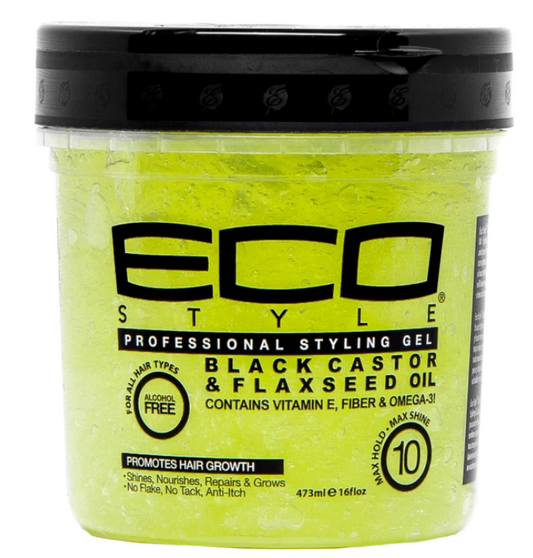 ECO Style Professional Styling Gel Castor & Flaxseed Oil 16oz