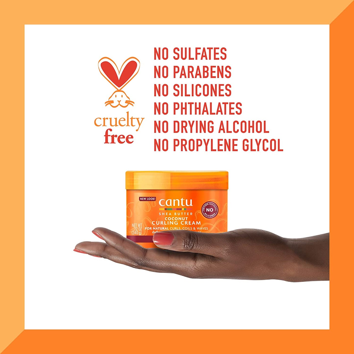 Cantu Shea Butter for Natural Hair Coconut Curling Cream 12oz