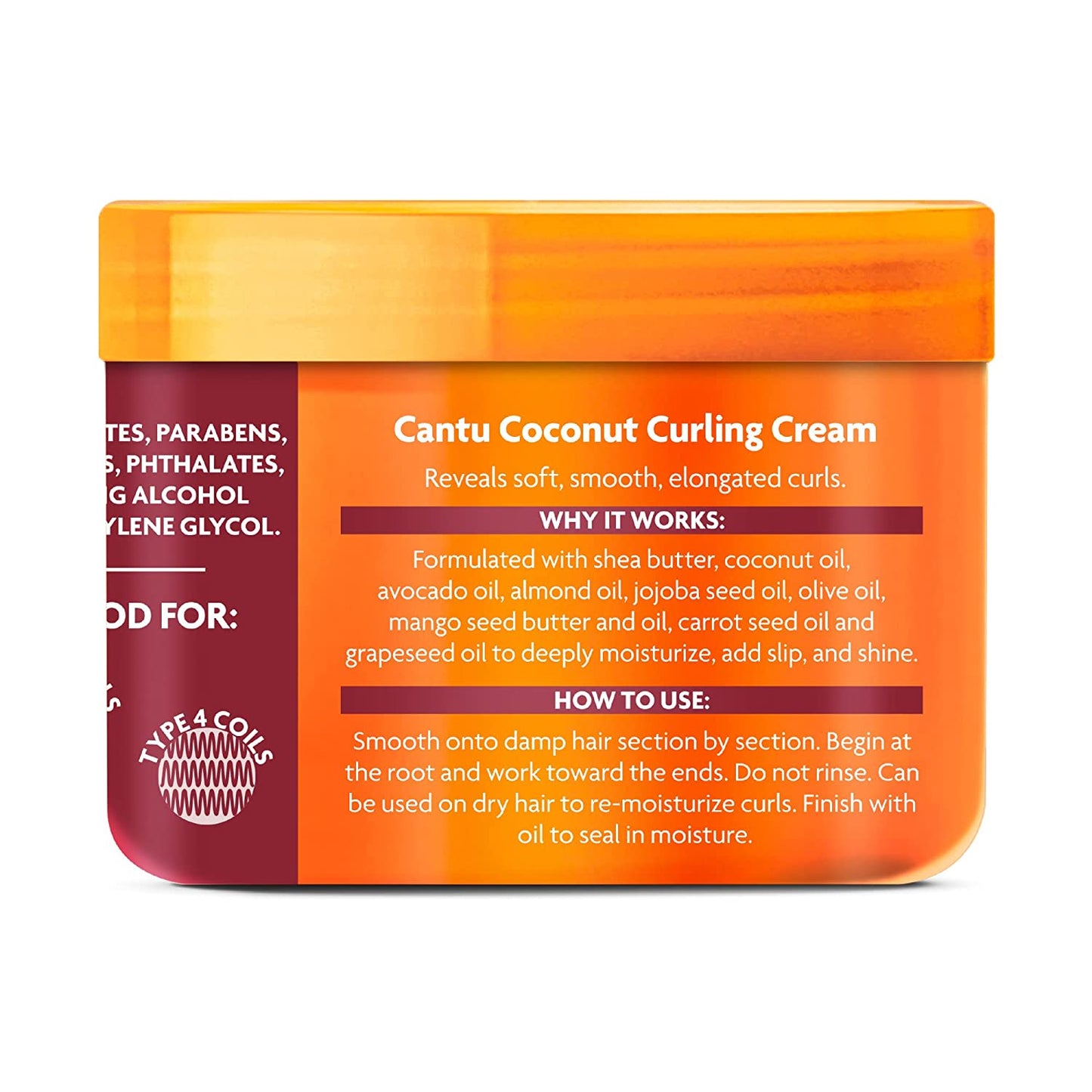 Cantu Shea Butter for Natural Hair Coconut Curling Cream 12oz