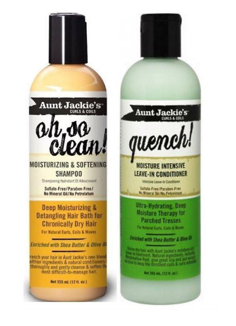 Aunt Jackie's Oh So Clean Shampoo & Quench Leave-In Conditioner 12oz