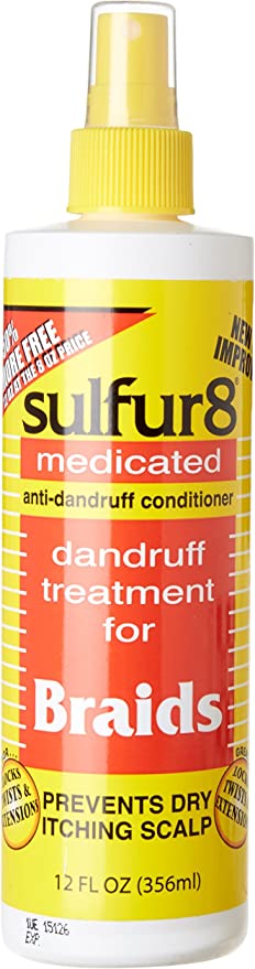 Sulfur8 Medicated Anti-Dandruff Conditioner for Braids Spray 8oz/356ml